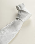 White Damask Fabric Tie