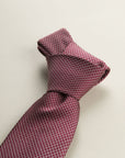 Dark Red Micro-Pattern Silk Tie