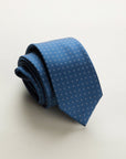 Air force blue diamond pattern silk tie