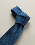 Air force blue diamond pattern silk tie