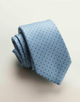 Light blue silk tie with micro-design