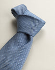 Micro-Pattern Silk Tie In Aviation Color