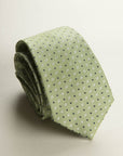 Light Green Micro-Pattern Silk Tie