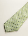 Light Green Micro-Pattern Silk Tie