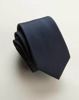 Navy blue silk tie