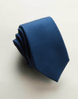 Blue micro-weave silk tie