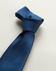 Blue micro-weave silk tie
