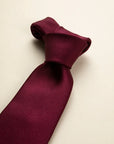 Burgundy micro-weave silk tie