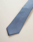 Blue micro-weave silk tie