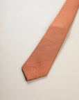 Rust silk linen tie