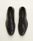 Black Derby With Stitched Leather Toe Cap