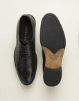 Black Derby With Stitched Leather Toe Cap