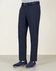 Navy blue wool Travel custom fit trousers
