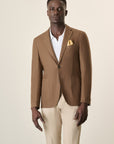 Custom Fit Dark Brown Herringbone Cotton Jacket