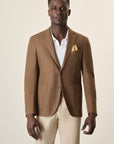 Custom Fit Dark Brown Herringbone Cotton Jacket