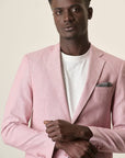 Pink Canvas Cotton Linen Custom Fit Jacket