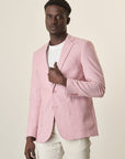 Pink Canvas Cotton Linen Custom Fit Jacket
