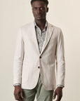 Custom Fit Ecru Cotton Linen Canvas Jacket