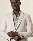 Custom Fit Ecru Cotton Linen Canvas Jacket