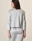 Light Gray Satin Chanel Jacket