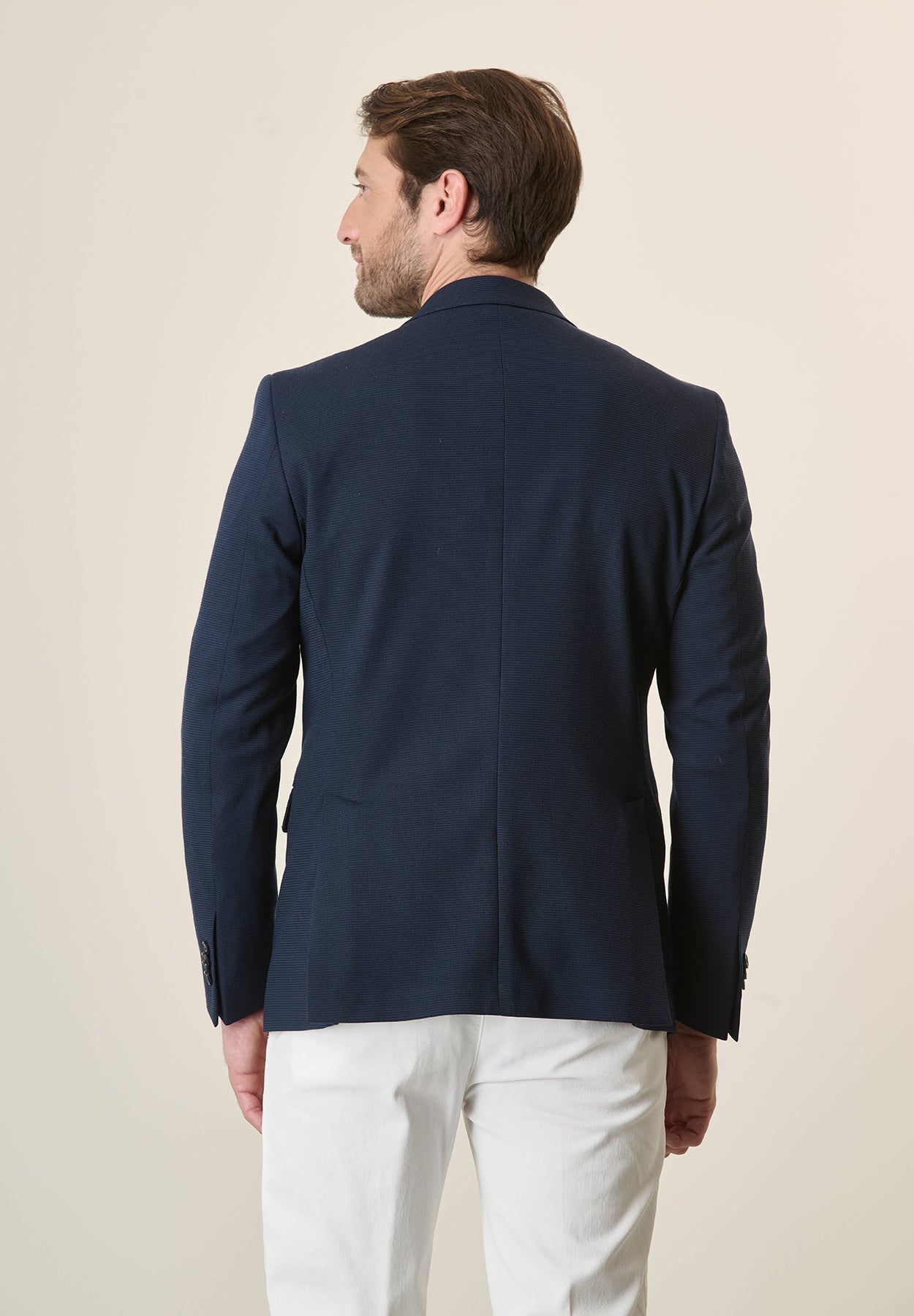 Custom Fit Blue Jersey Jacket