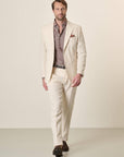 Custom Fit Cream Linen Jacket