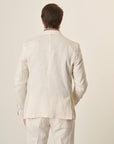 Custom Fit Cream Linen Jacket
