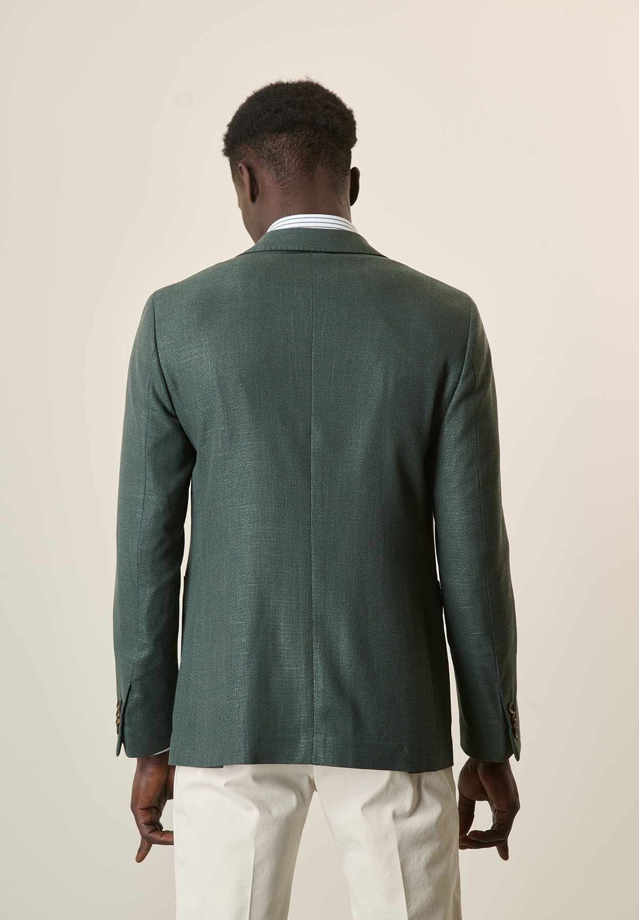 Custom Fit Green Hopsack Jacket