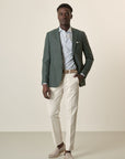 Custom Fit Green Hopsack Jacket