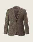 Beige Wales jacket in brown wool blend comfort fit