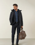 Blue windproof and waterproof technical jacket