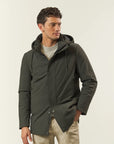 Military green windproof and waterproof technical jacket