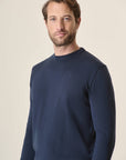 Blue Cotton Crewneck