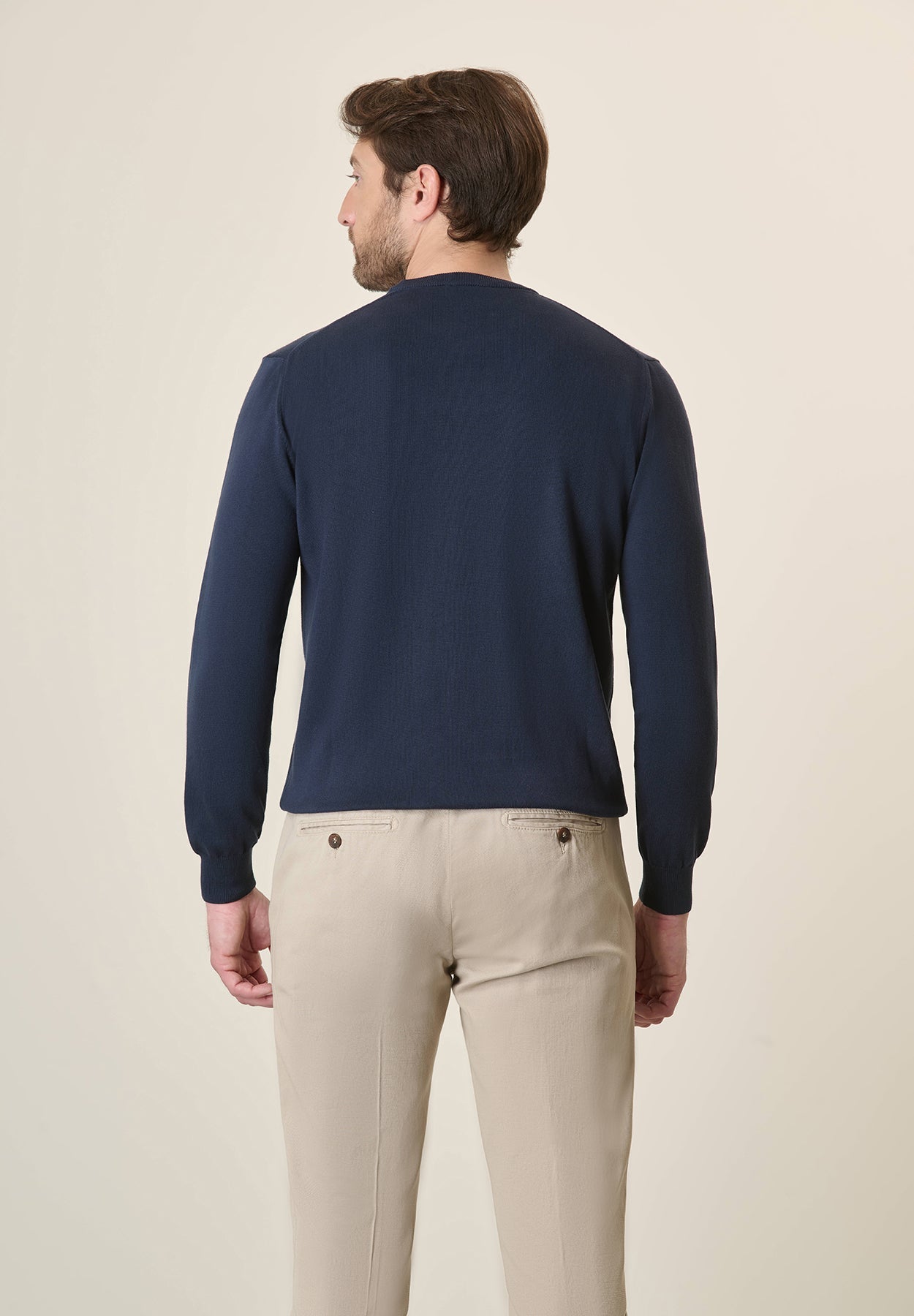 Blue Cotton Crewneck