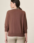 Oversized Tobacco Crewneck With Slits