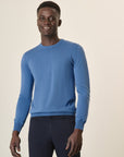 Light Blue Denim Cotton Crewneck