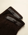 Dark brown suede glove