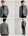 Gray wool knickerbocker comfort fit jacket