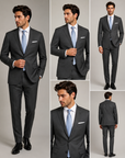 Anthracite grisaille wool blend comfort fit suit