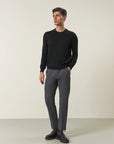 Black merino wool crewneck Lana Gatto