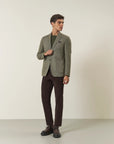 Green merino wool crewneck Lana Gatto