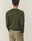 Green V-neck merino wool Lana Gatto
