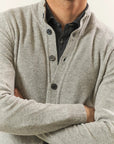 Light gray wool blend rice grain jacket sweater