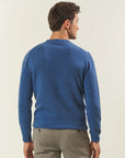 Frost blue wool blend crewneck