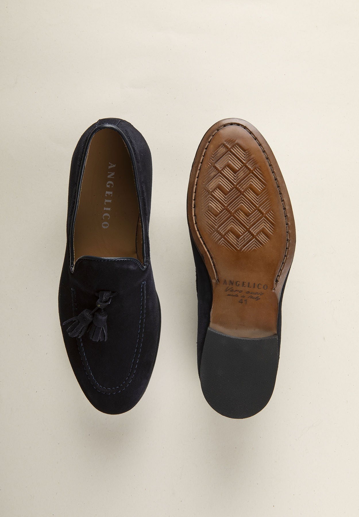 Blue Suede Tassel Loafer