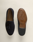 Blue Suede Tassel Loafer