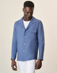 Overshirt In Air Force Blue Linen