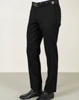 Black Sallia custom fit stretch wool trousers