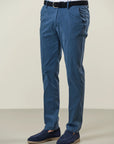 Tencel stretch cotton chinos in avio trousers