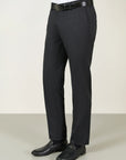 Sallia anthracite stretch wool custom fit trousers